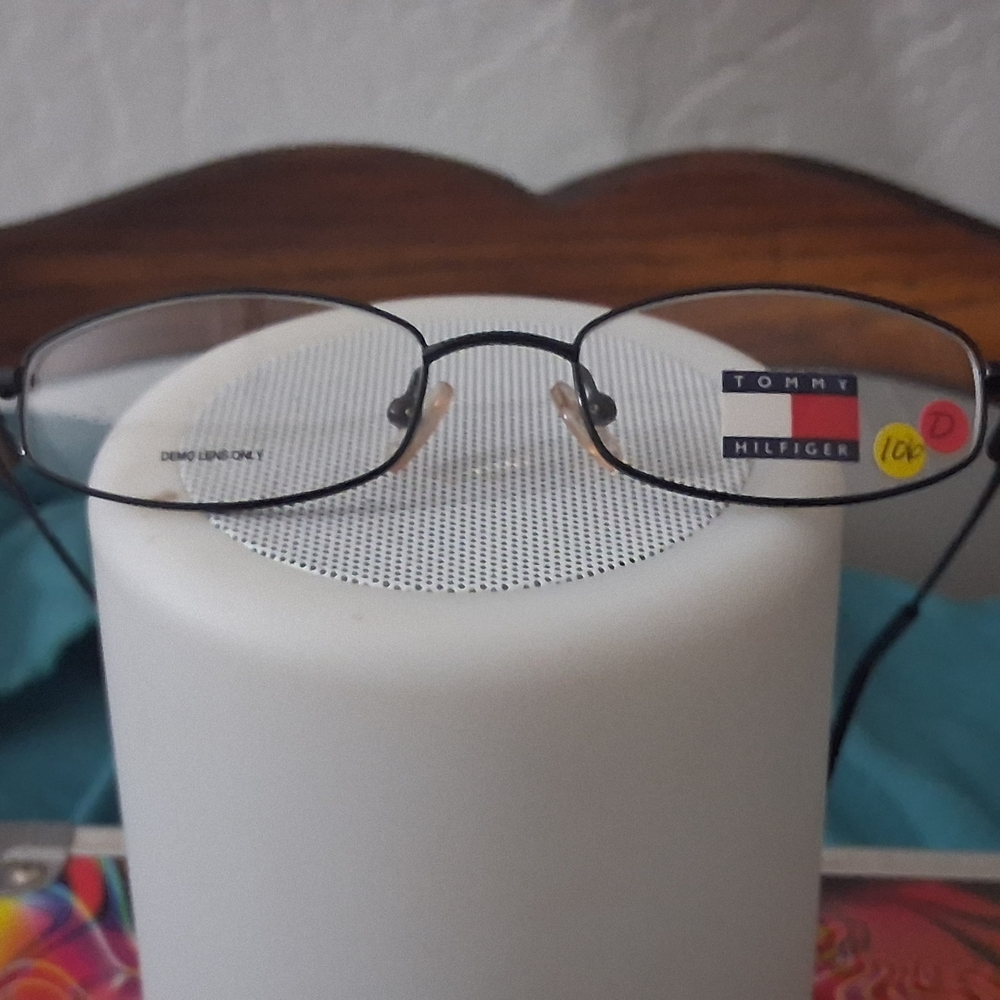 Tommy Hilfiger Black Oval Eyeglasses